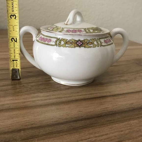 Vintage 1930’s Noritake Pattern 13680 Ceramic Sugar Bowl Made In Japan - Picture 6 of 6